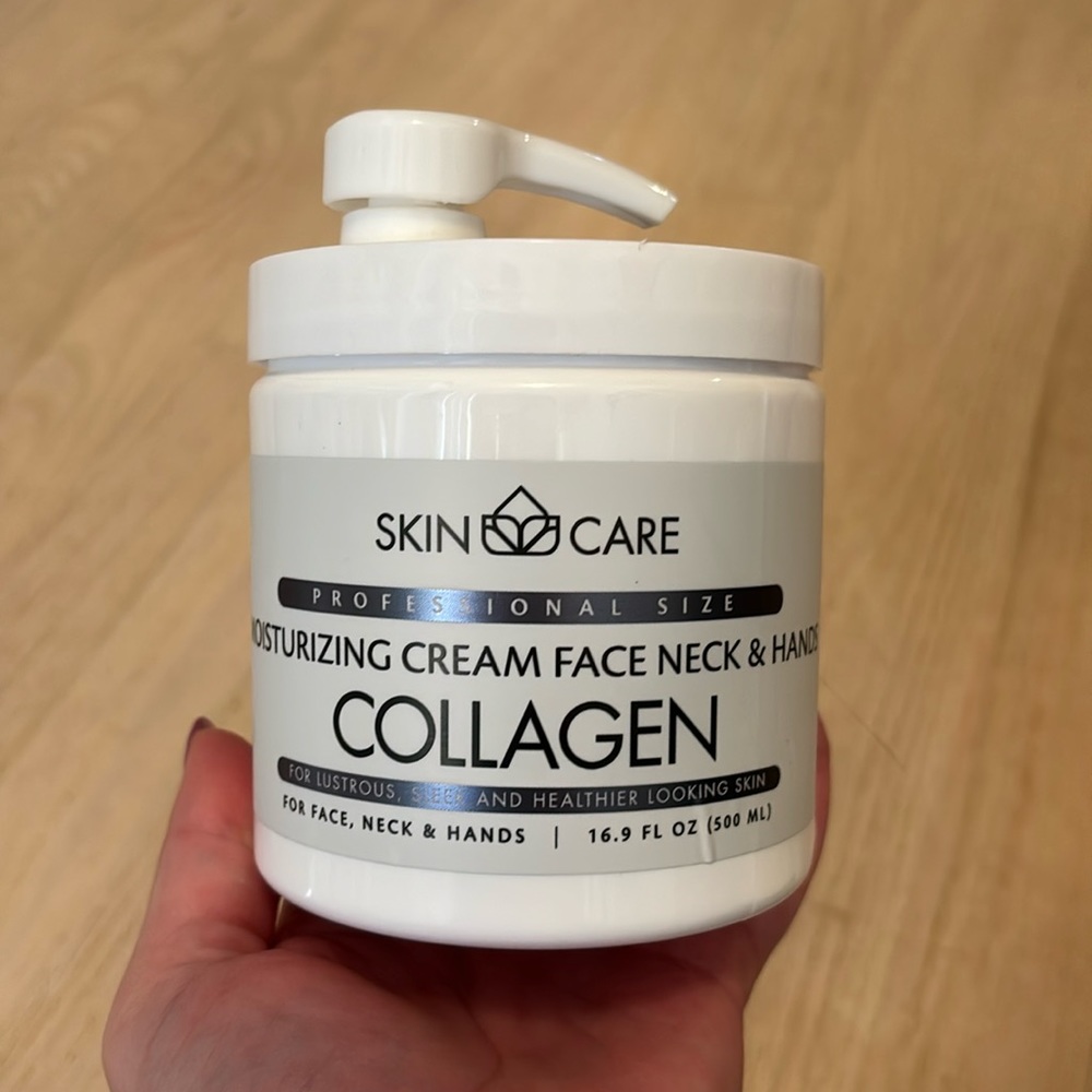NEW Skin Care Collagen Moisturizing Cream for Face Neck & Hands 16.9 oz